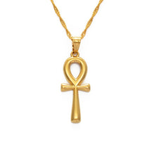 Collier Croix de Vie Egyptienne - 45cm / Or