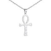 Collier Croix Egyptienne Homme - 45 à 50cm / Argent