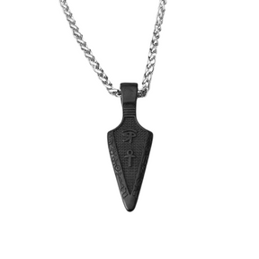 Collier Egyptien Argent - 56.6x18mm / Noir