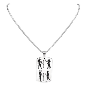 Collier Egyptien Homme - 50cm / Argent