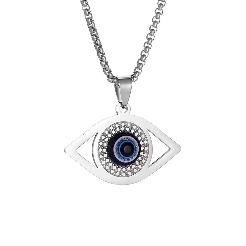 Collier Oeil Bleu Argent