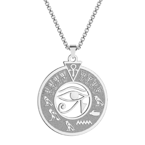 Collier Oeil Horus - 60cm / Argent