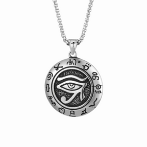 Collier Oeil Horus Pendentif - 60cm / Argent