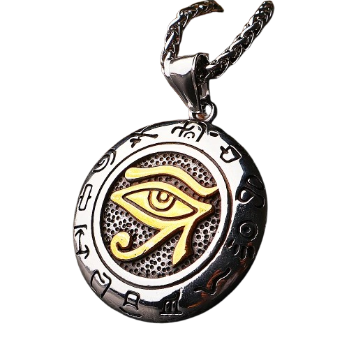 Collier Oeil Horus Pendentif - 60cm / Or