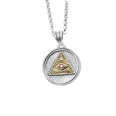 Collier Oeil Oudjat Pendentif - 25mm / Argent