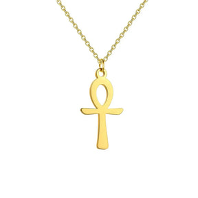 Collier Pendentif Croix Ankh Homme - 45-50cm / Or