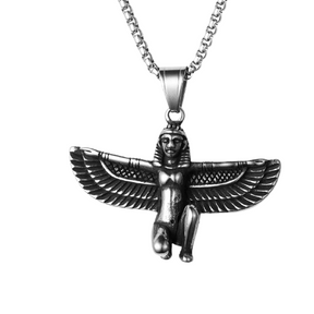 Collier Pendentif Déesse Isis - 46x53mm / Argent