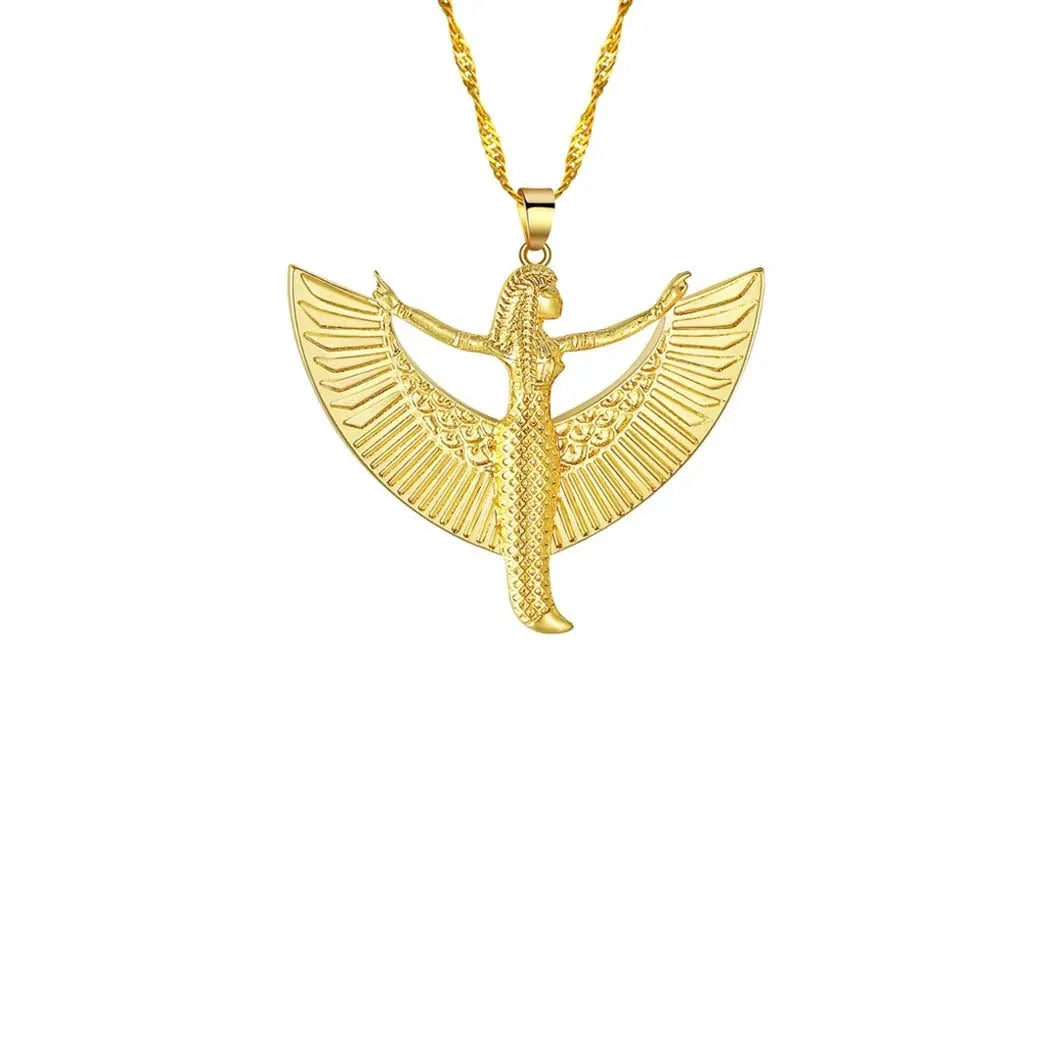 Collier Pendentif Déesse Isis Egypte - 45-50cm / Or