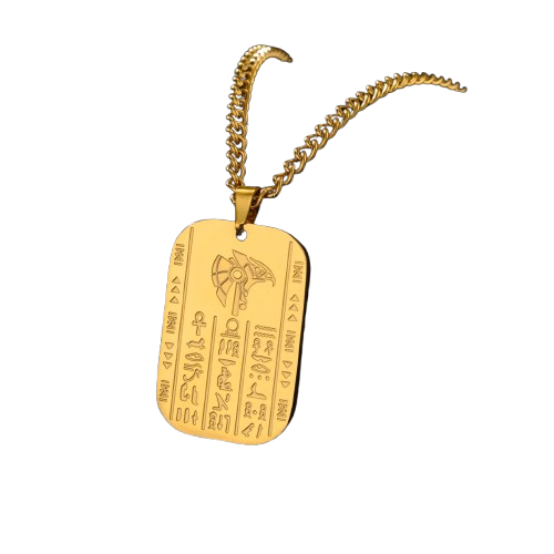 Collier Pendentif Égyptien Cartouche