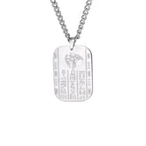 Collier Pendentif Égyptien Cartouche - 45-50cm / Argent