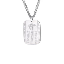 Collier Pendentif Égyptien Cartouche - 45-50cm / Argent