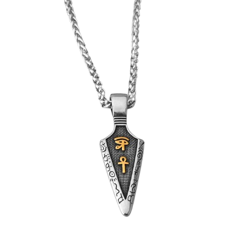 Collier Pendentif Egyptien Homme - 60cm / Argent