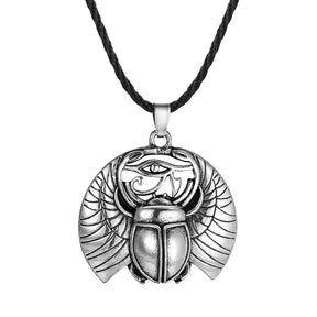 Collier Pendentif Scarabée Egyptien Argent Original