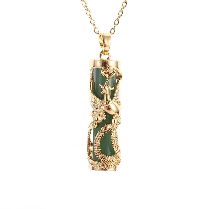 Collier Talisman Protecteur - 49cm / Vert