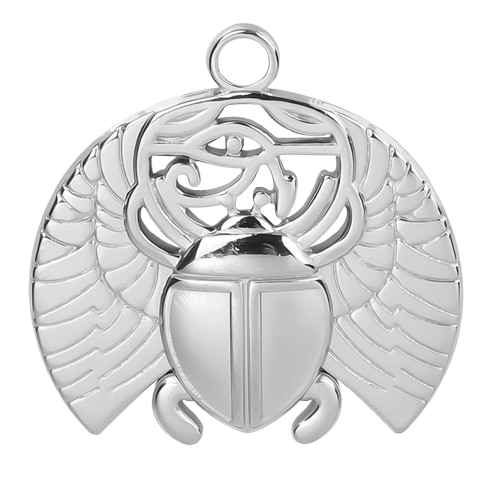 Pendentif Homme Scarabée - 26x26mm / Argent